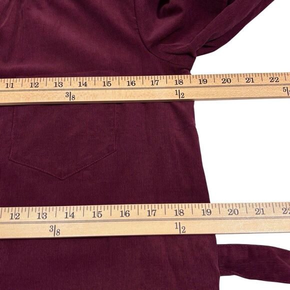 Johnny Was Jade Corduroy Dress Kappa Midi Ruffle XS Maroon Whimsigoth Cowgirl - Picture 7 of 12